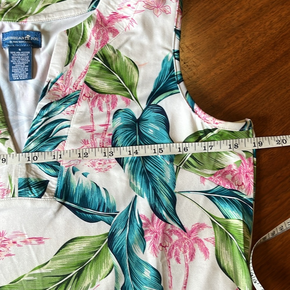 Caribbean Joe Vibrant Tropical Print Tunic Dress S - Picture 8 of 10